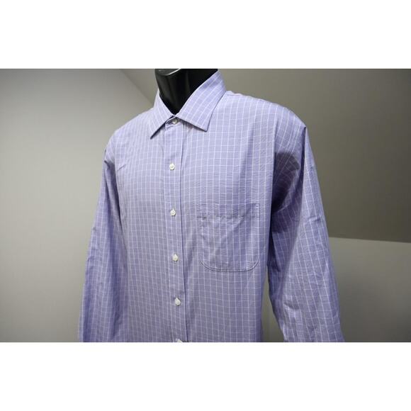 Brooks Brothers Regent Dress Shirt Plaid Button Up Mens Size 17.5 34/35 XL - Picture 2 of 9